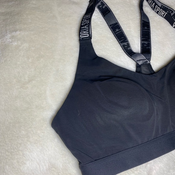 Victoria’ Secret Black Padded Sports Bra Mesh 34B VGUC - Picture 3 of 6